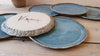Seconds Speckled Blue dinner plates