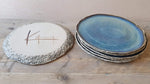 Seconds Speckled Blue dinner plates