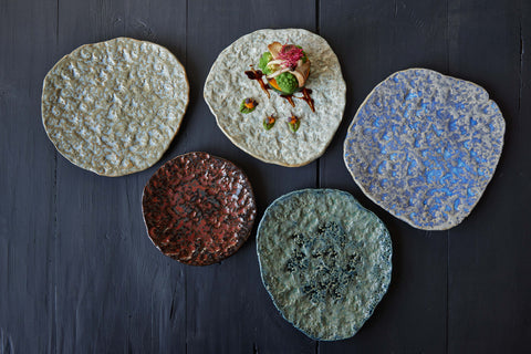 Ceramic plates designed for the art of plating